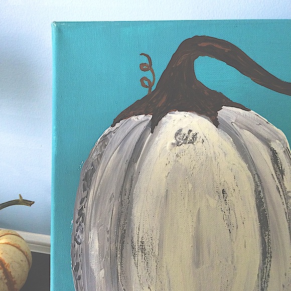 🍂 original art /Acrylic/12x12 Fall Pumpkin Wall Art - Picture 2 of 5